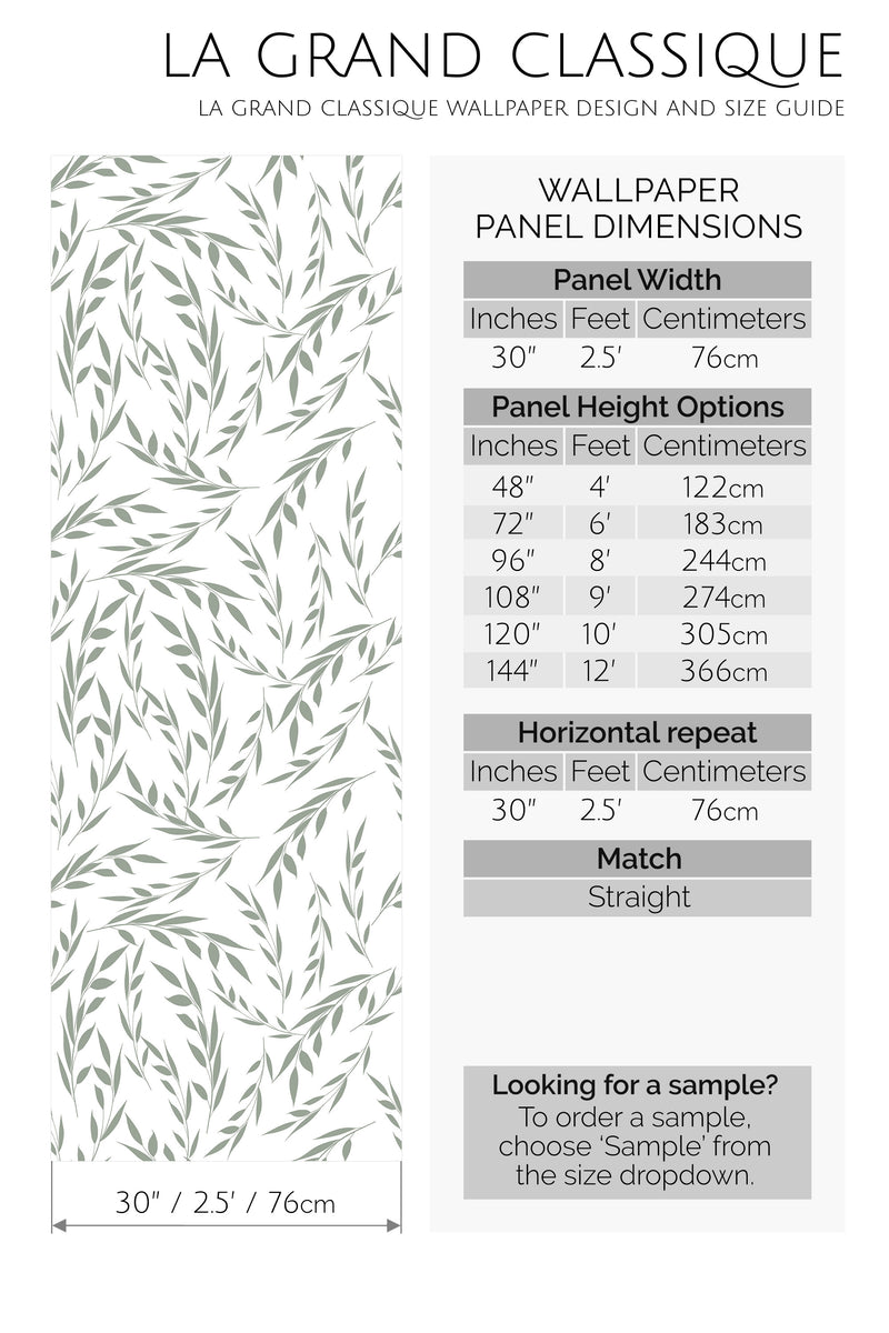 leaf design peel and stick wallpaper specifiation