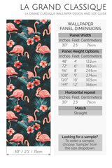 bold flamingo peel and stick wallpaper specifiation