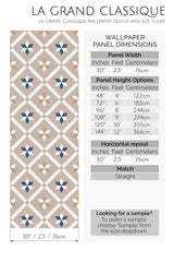 french tile peel and stick wallpaper specifiation