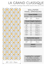 honeycomb peel and stick wallpaper specifiation