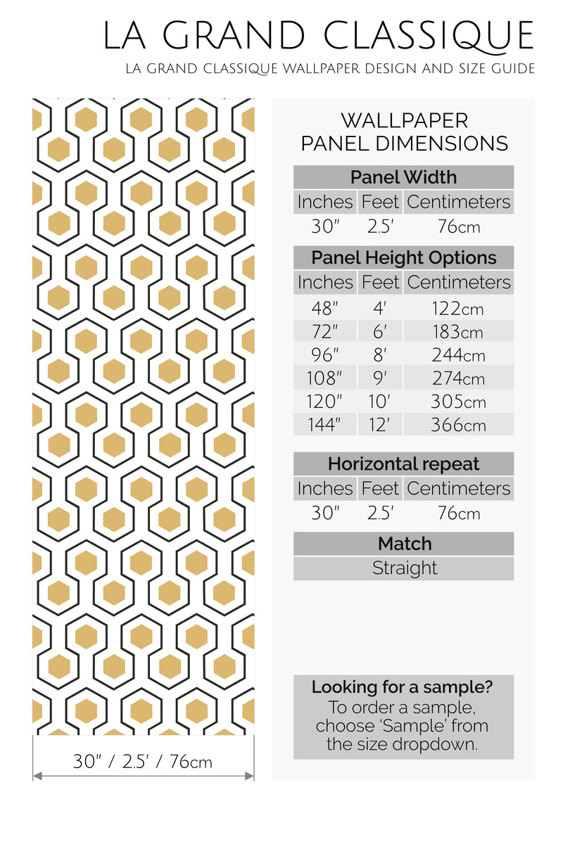 honeycomb peel and stick wallpaper specifiation