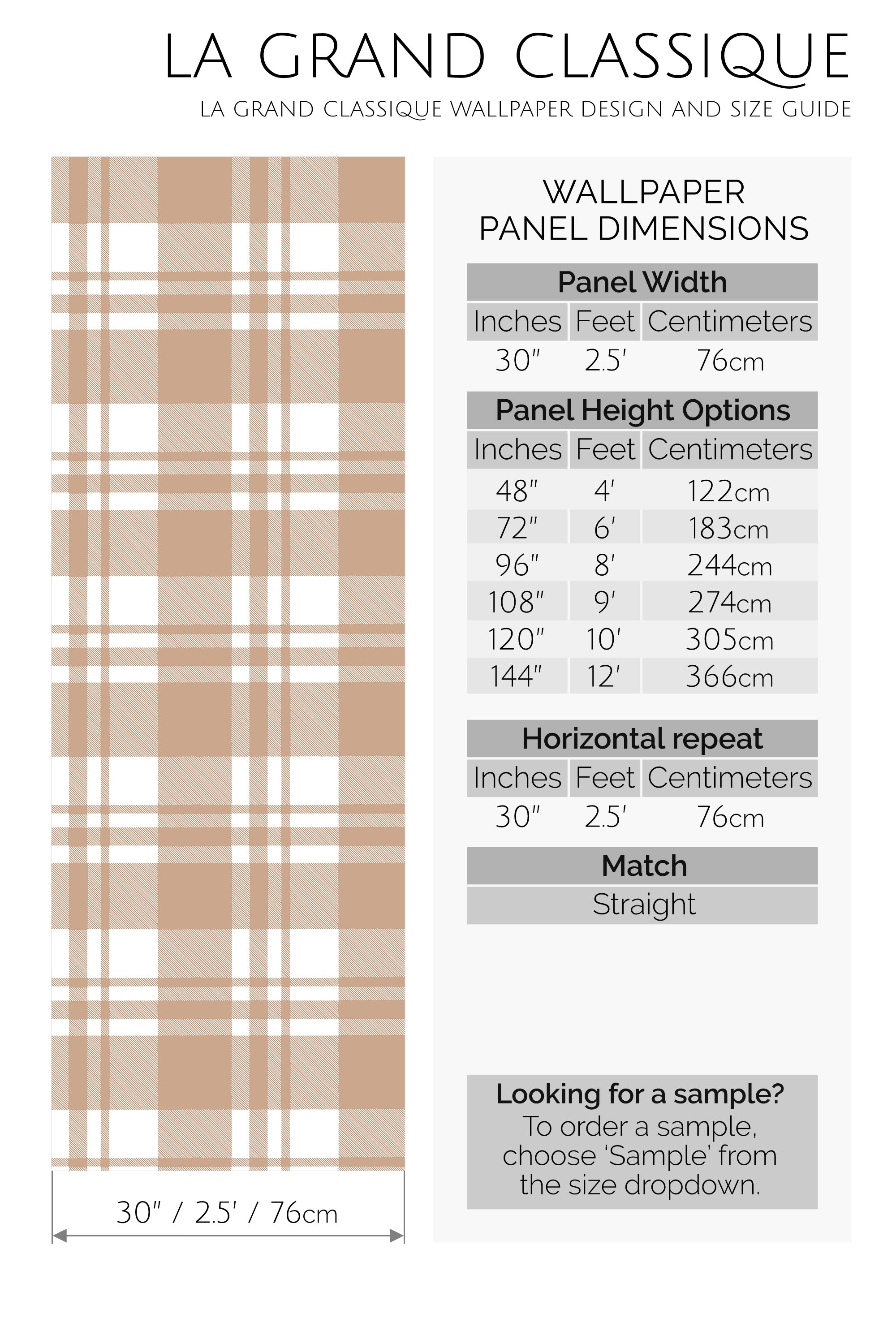 minimal plaid peel and stick wallpaper specifiation