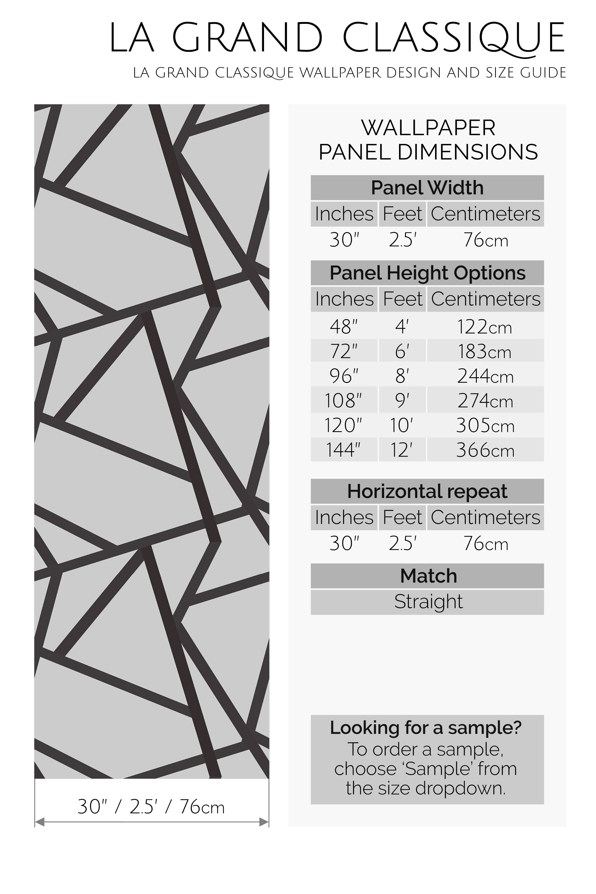 bold lines peel and stick wallpaper specifiation