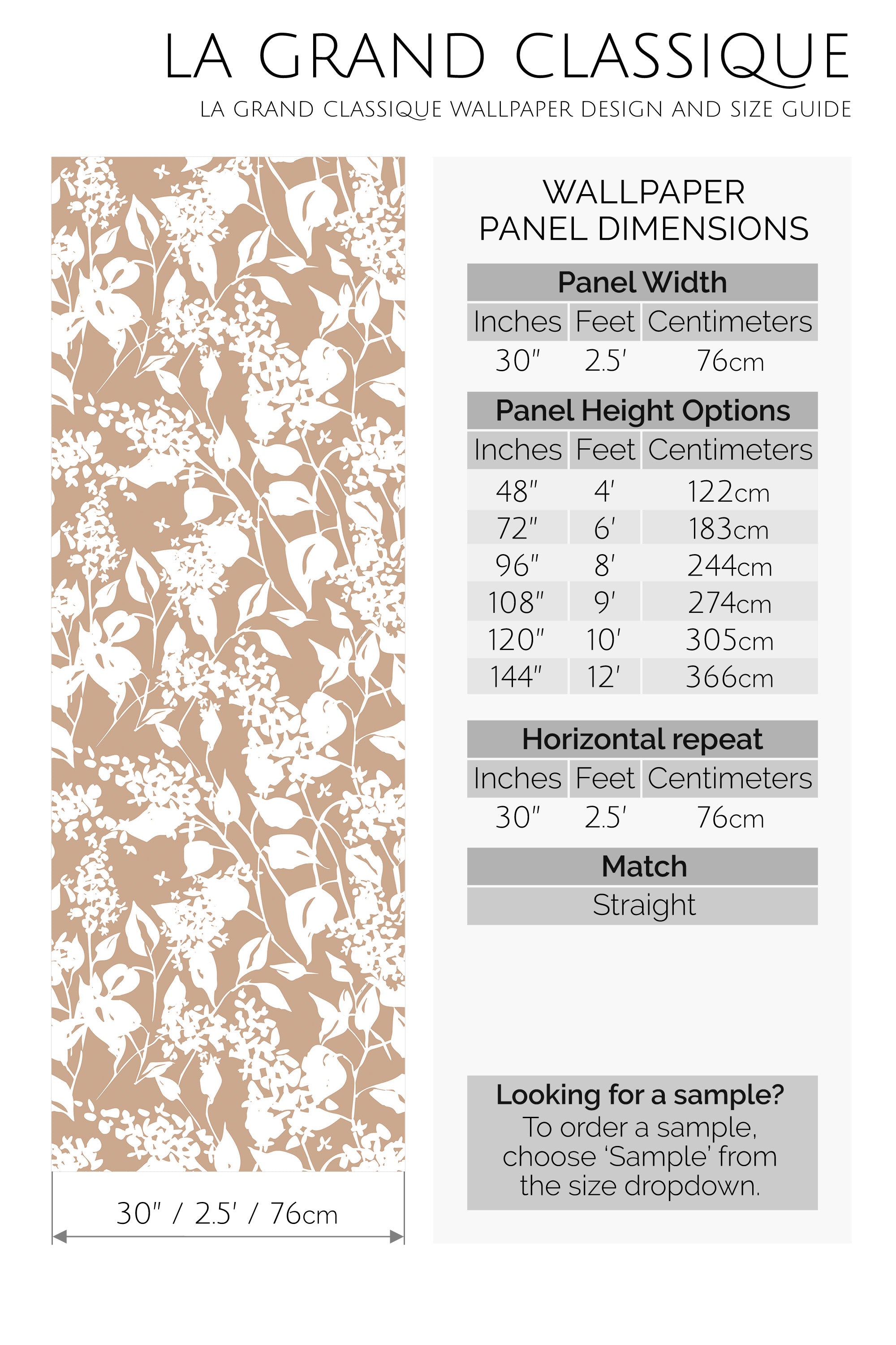 old-school floral peel and stick wallpaper specifiation