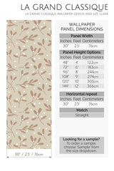 nursery leaf peel and stick wallpaper specifiation