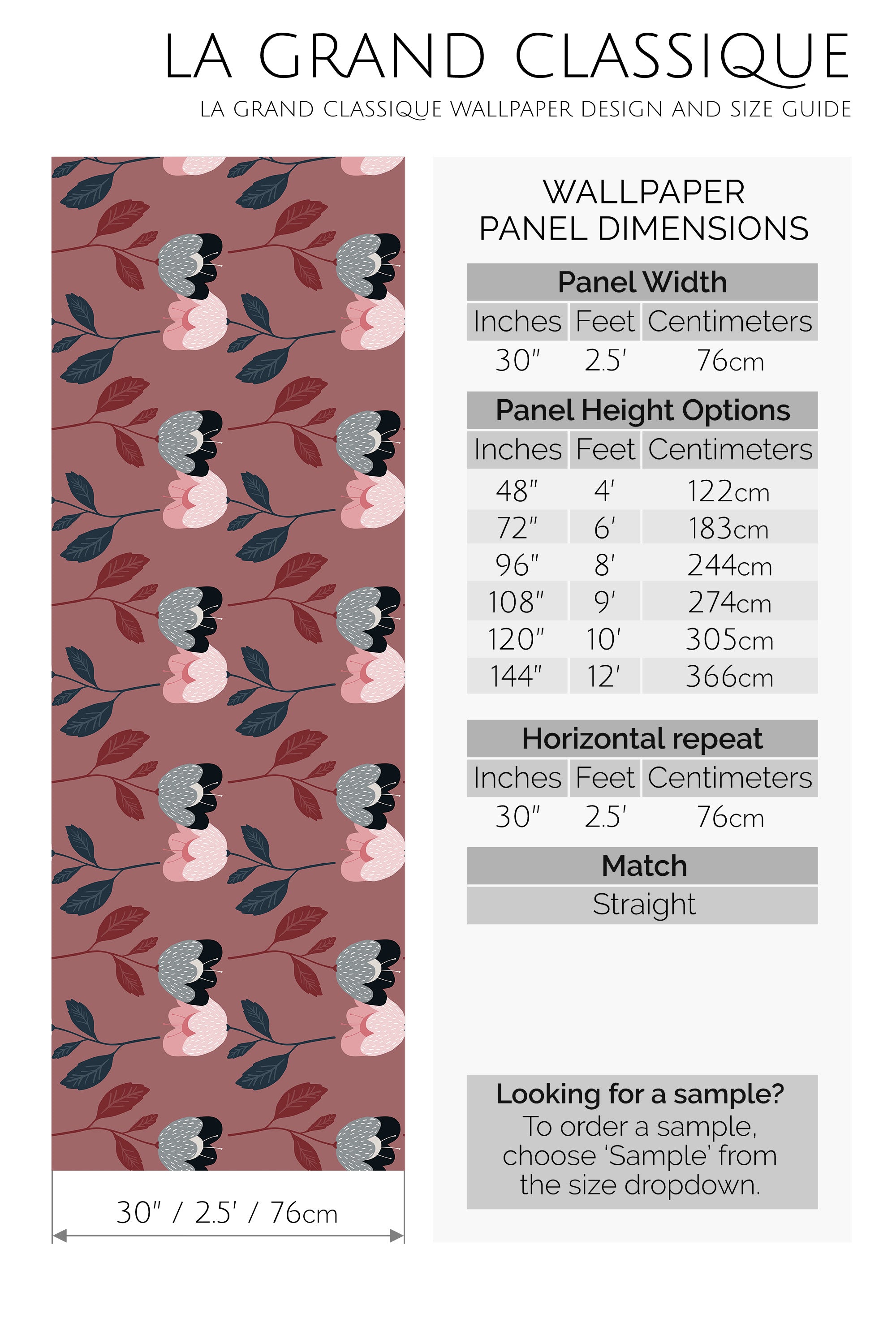 bold flowers peel and stick wallpaper specifiation