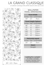 floral nursery peel and stick wallpaper specifiation