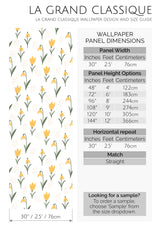 yellow tulip peel and stick wallpaper specifiation