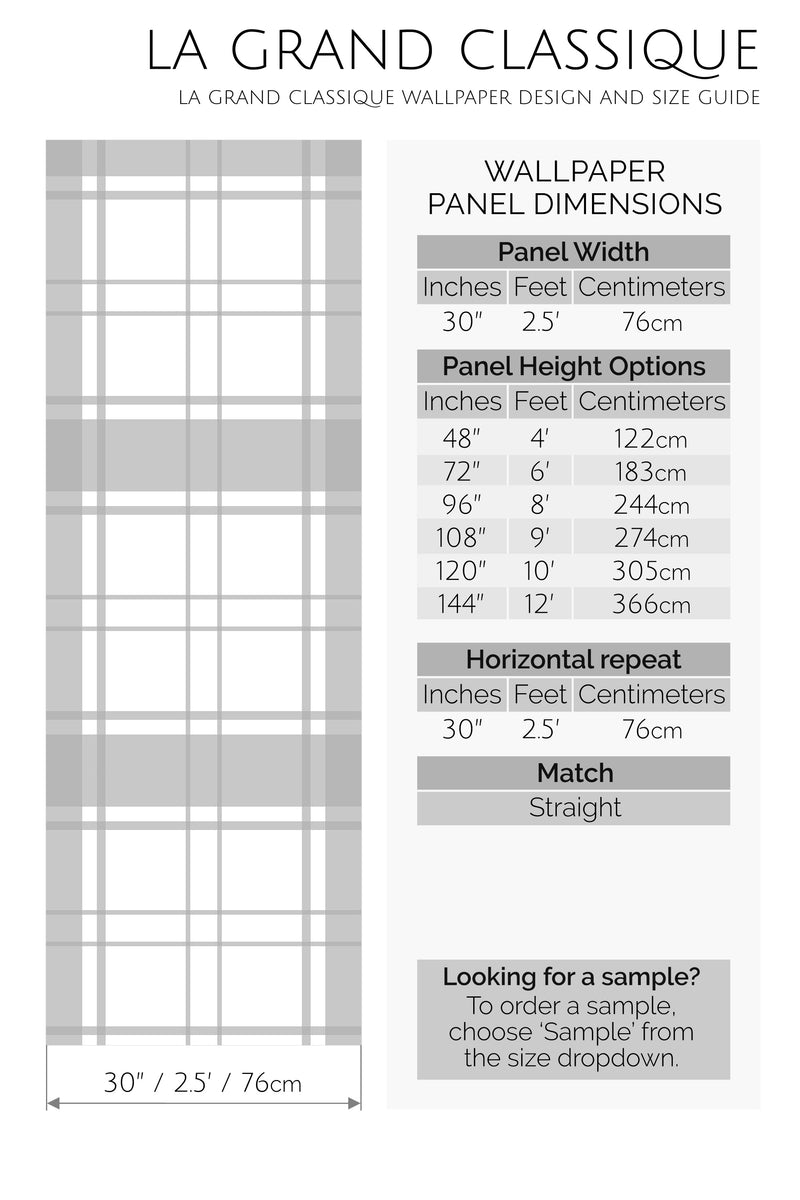 plaid squares peel and stick wallpaper specifiation