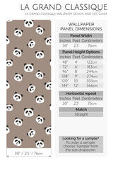 panda peel and stick wallpaper specifiation