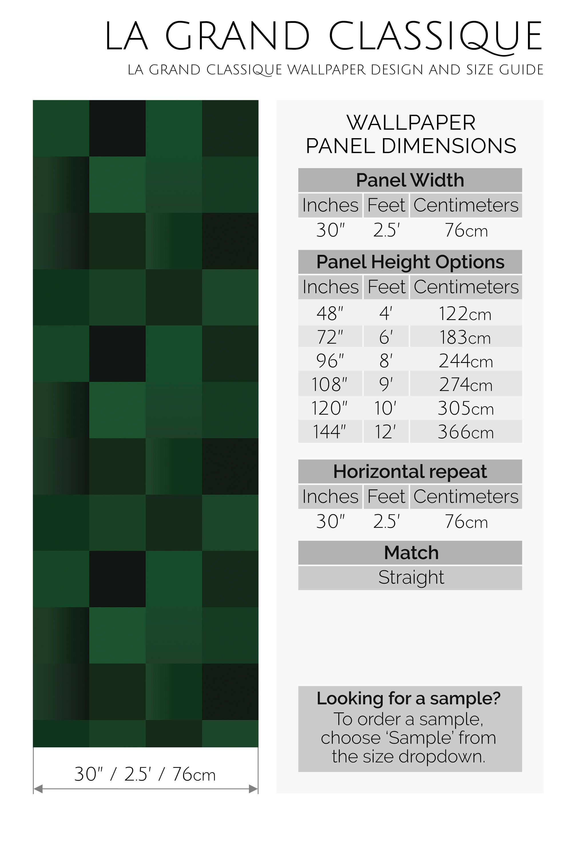 dark green tile peel and stick wallpaper specifiation