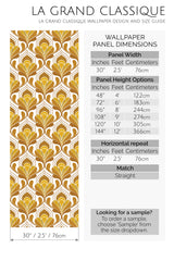 yellow retro peel and stick wallpaper specifiation