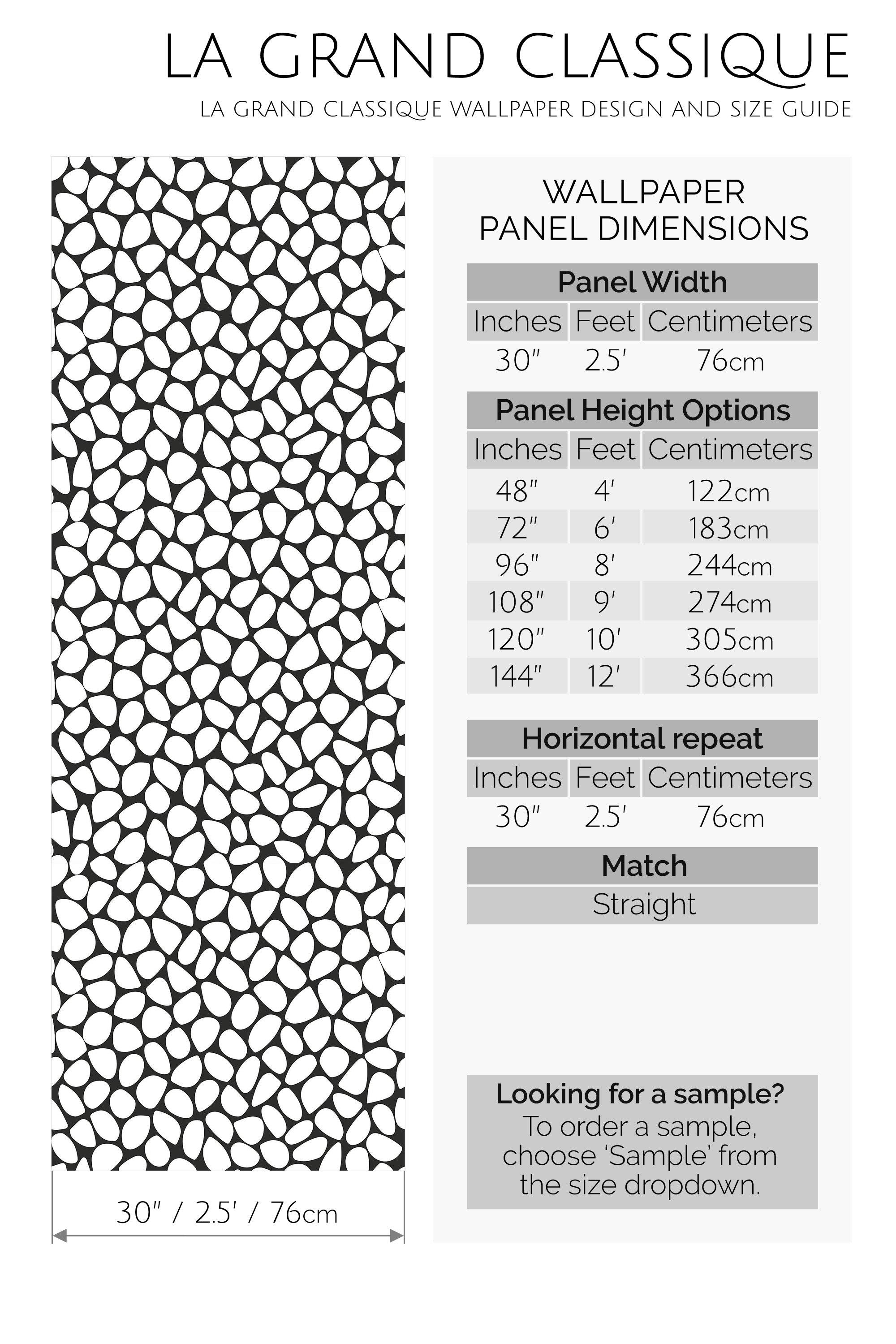 stone dots peel and stick wallpaper specifiation