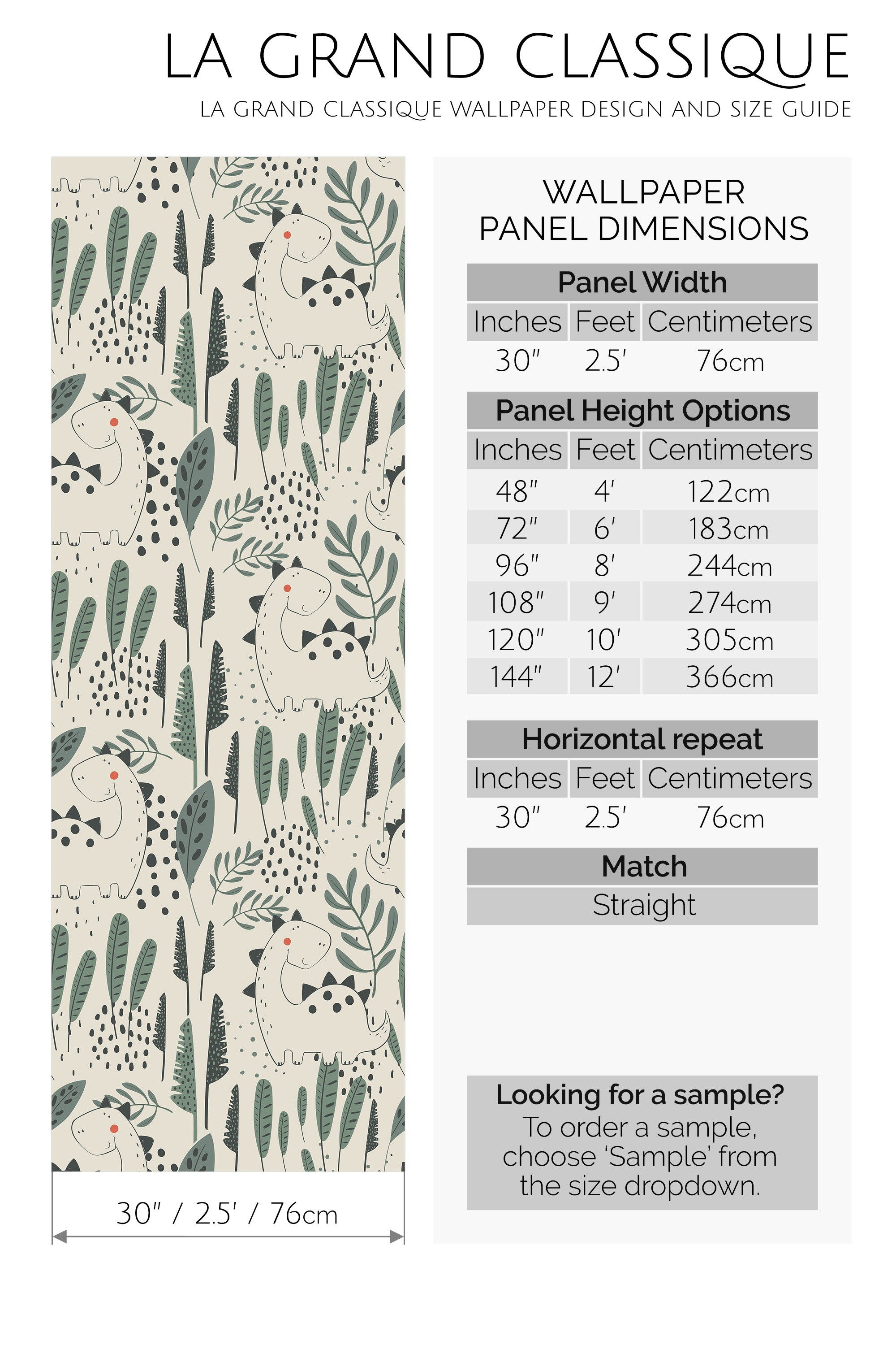 dinosaur peel and stick wallpaper specifiation