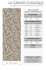 neutral leaf peel and stick wallpaper specifiation