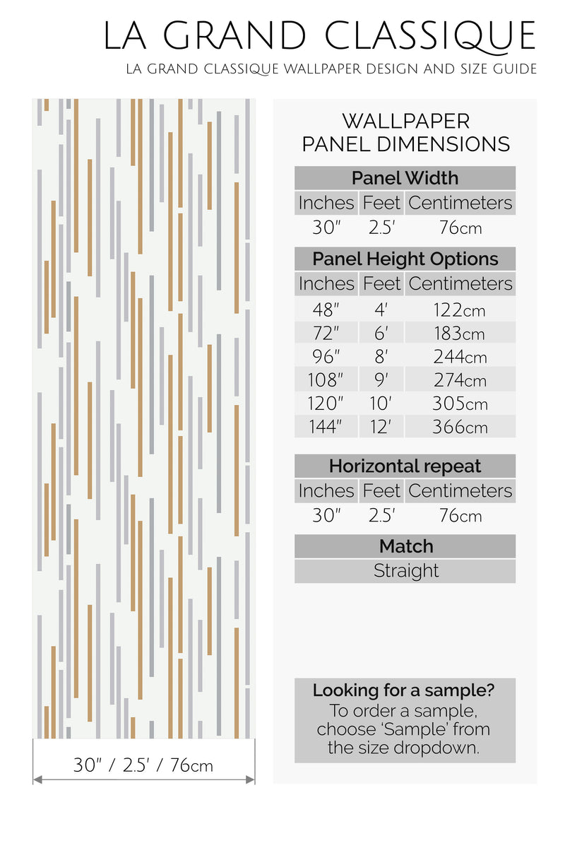 neutral stripe peel and stick wallpaper specifiation