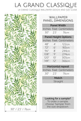 natural leaf peel and stick wallpaper specifiation