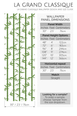 green bamboo peel and stick wallpaper specifiation