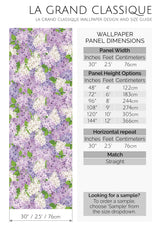 lilac peel and stick wallpaper specifiation