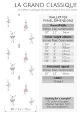 ballerina peel and stick wallpaper specifiation