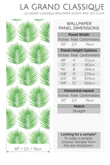 green palm leaf peel and stick wallpaper specifiation