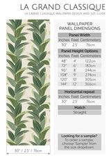 tropical leaf peel and stick wallpaper specifiation