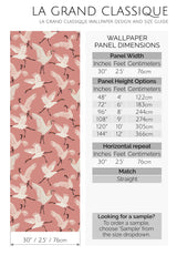 rose cranes peel and stick wallpaper specifiation