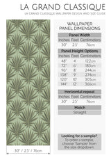 french palm peel and stick wallpaper specifiation