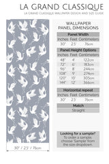 swan print peel and stick wallpaper specifiation