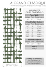 brush stroke grid peel and stick wallpaper specifiation