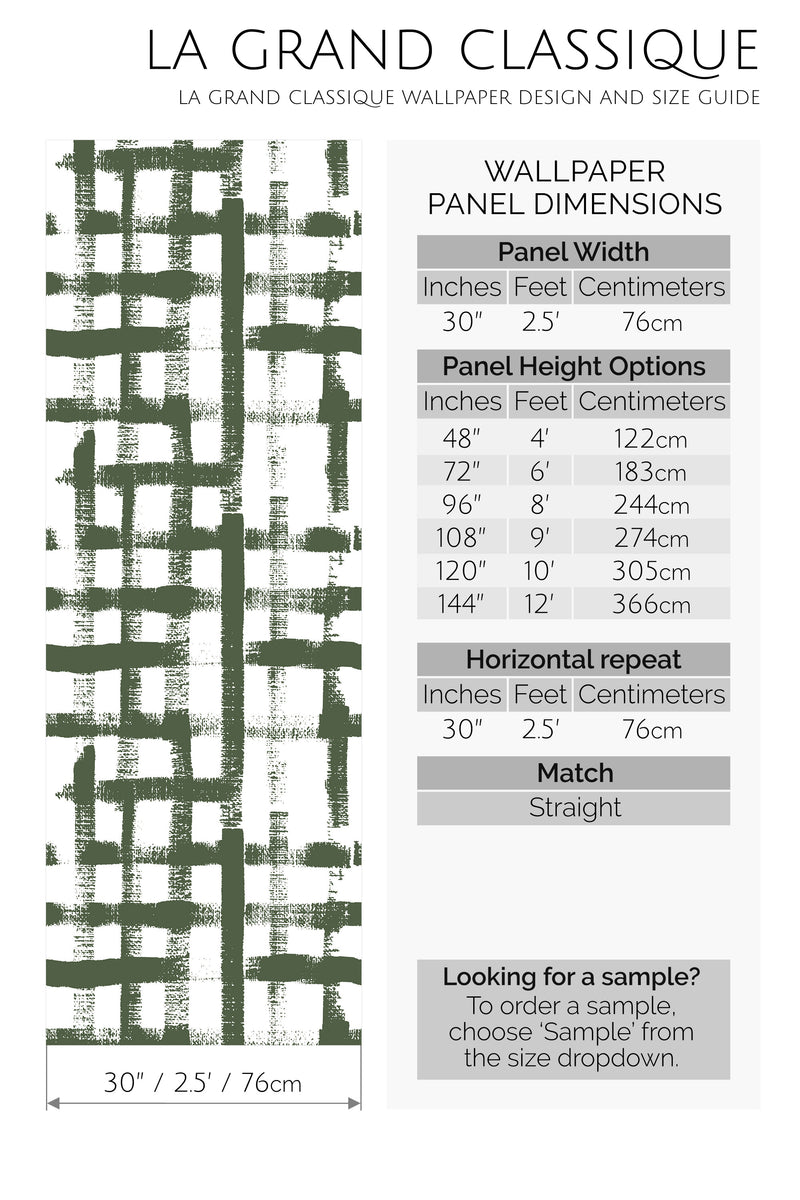 brush stroke grid peel and stick wallpaper specifiation