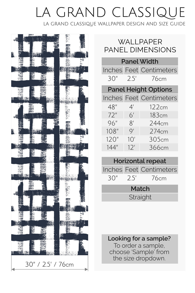 brush stroke pattern peel and stick wallpaper specifiation