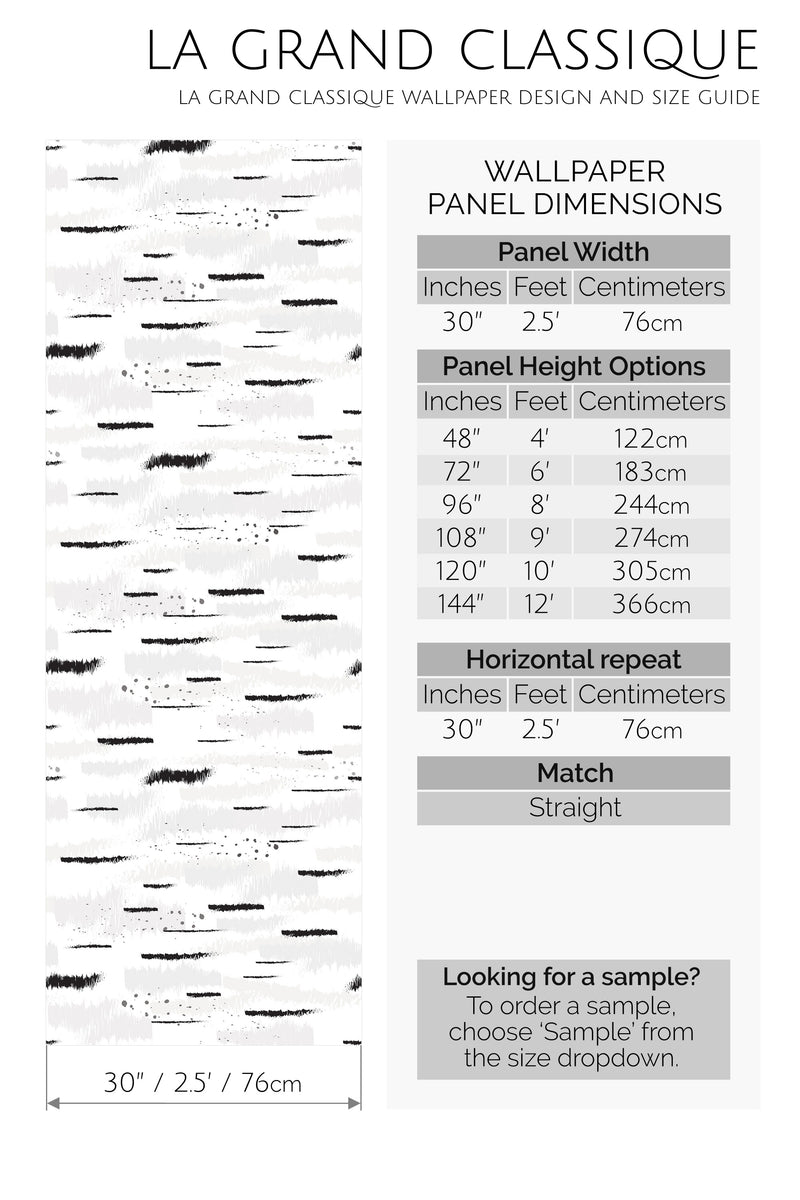 birch peel and stick wallpaper specifiation