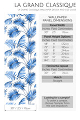 french palm leaf peel and stick wallpaper specifiation