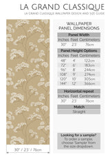 nursery neutral floral peel and stick wallpaper specifiation