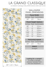 vintage floral peel and stick wallpaper specifiation