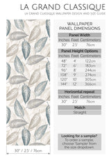 leaf pattern peel and stick wallpaper specifiation