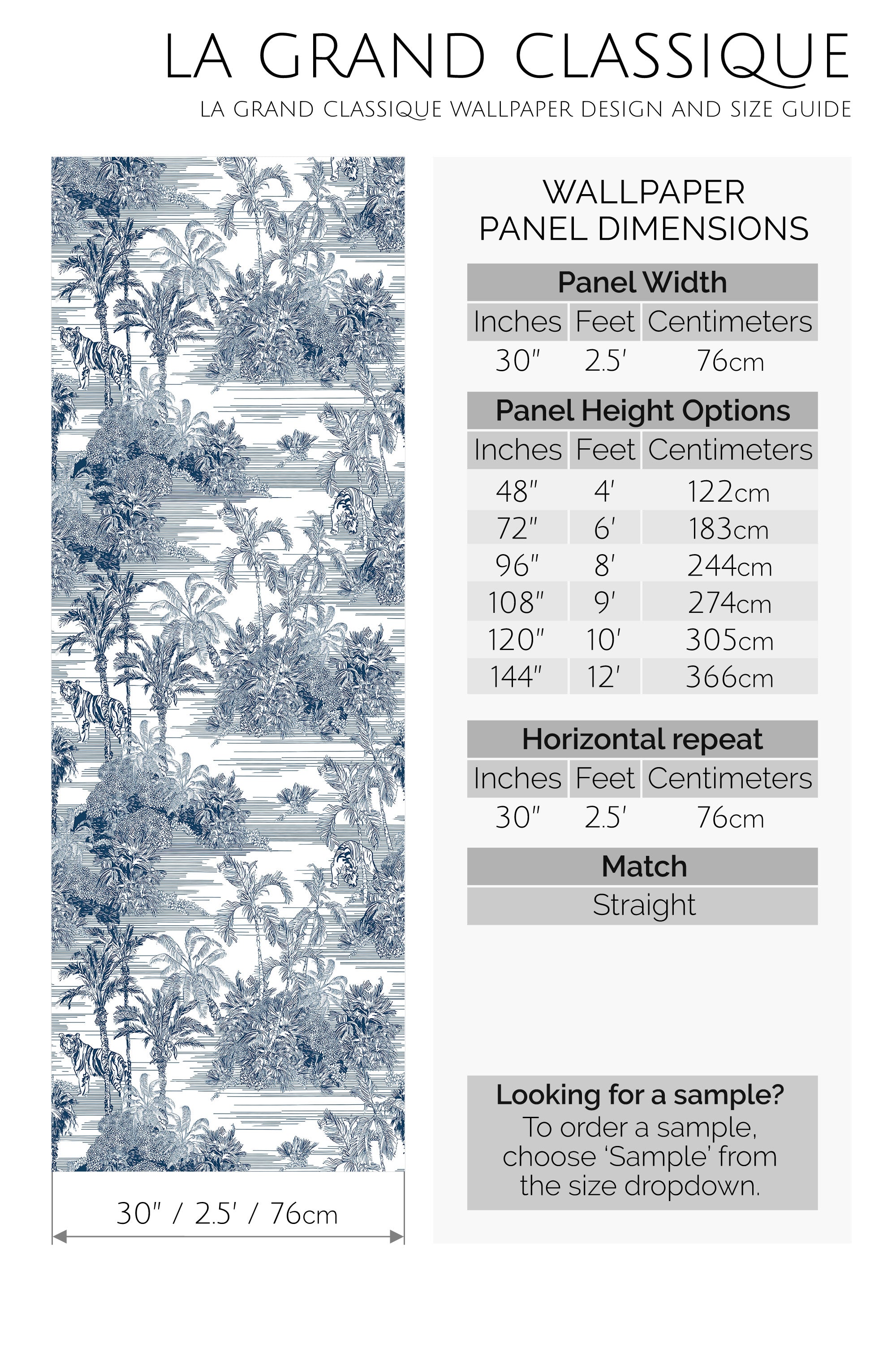 jungle peel and stick wallpaper specifiation