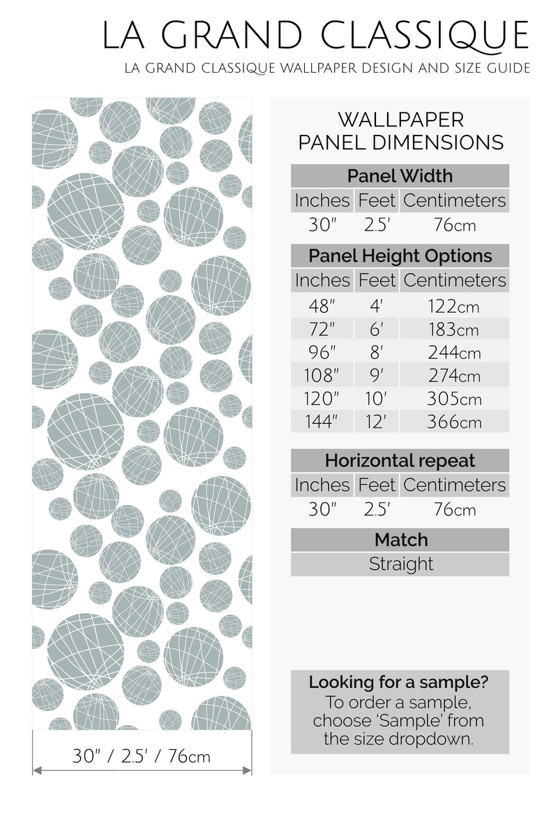 seamless circle peel and stick wallpaper specifiation