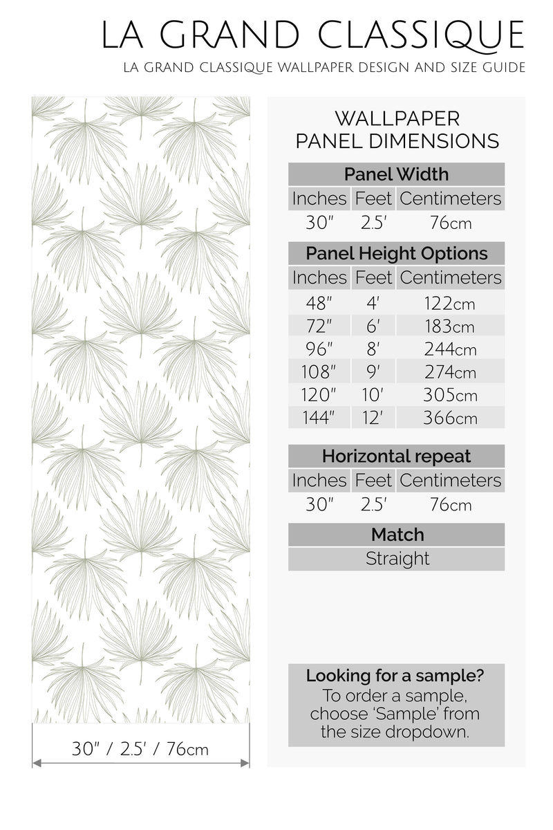 french leaf peel and stick wallpaper specifiation