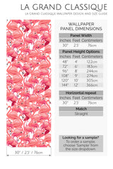 flamingo peel and stick wallpaper specifiation