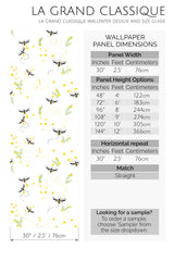 bee garden peel and stick wallpaper specifiation