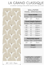 neutral gingko arch peel and stick wallpaper specifiation