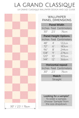 pink check peel and stick wallpaper specifiation