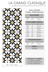 black star tile peel and stick wallpaper specifiation