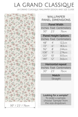 scandinavian rose peel and stick wallpaper specifiation