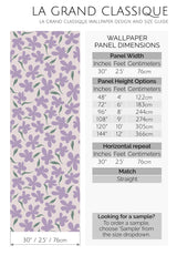 purple flowers peel and stick wallpaper specifiation