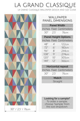 vivid triangles peel and stick wallpaper specifiation