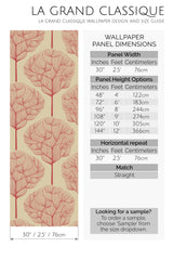 red oak trees peel and stick wallpaper specifiation