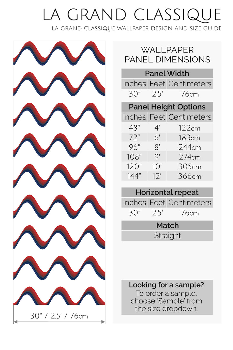 usa wave peel and stick wallpaper specifiation